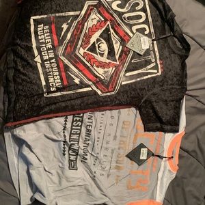 Two Buckle Society shirts XS brand new never worn tags attached